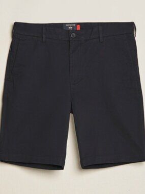Dockers Men's Black Perfect Chino Flat Front Shorts Size 38 EUC